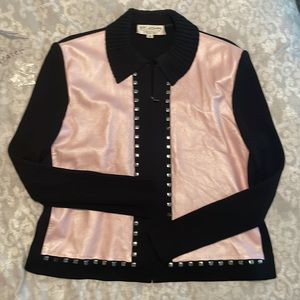 St Jons collection sweater with pink leather
